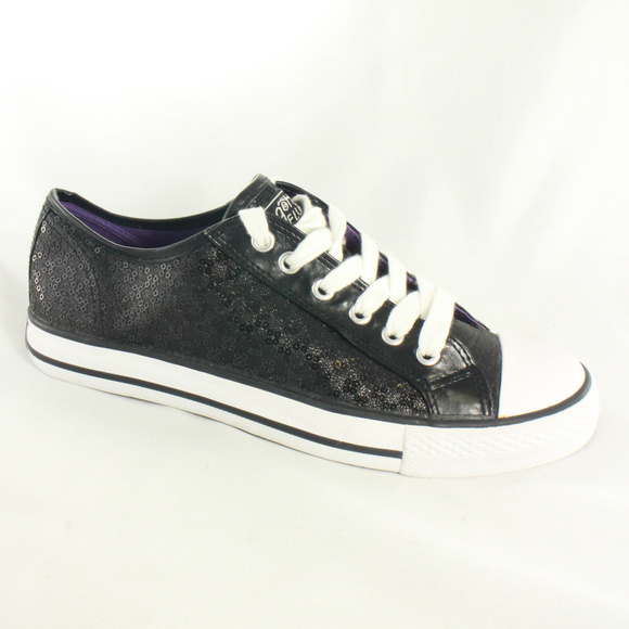 gotta flurt black sequin sneakers
